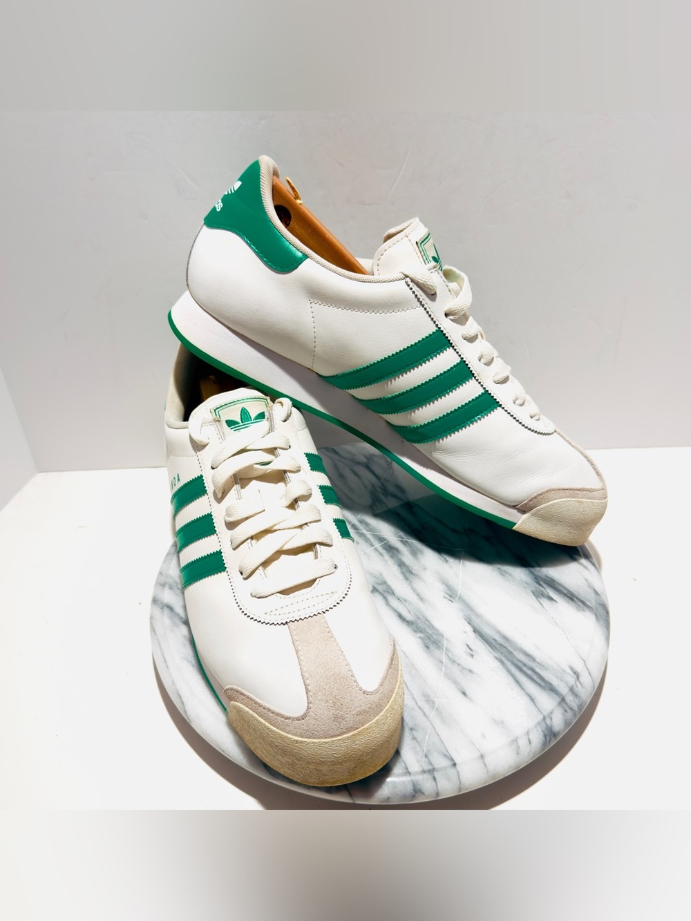 Adidas Samoa Fairway White Green Striped Shoes Mens US 13